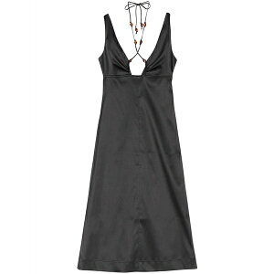 �K�j�[ ���f�B�[�X �����s�[�X �g�b�v�X V-neck sleeveless dress Black