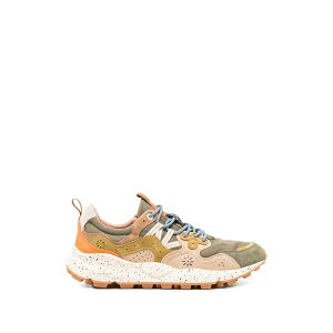 �t�����[�}�E���e�� �����Y �X�j�[�J�[ �V���[�Y Yamano 3 panelled suede-trim sneakers Green