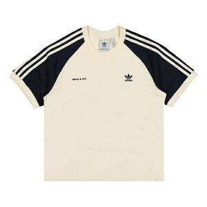 adidas AfB_X fB[X Xj[J[ y(WMNS) adidas x Sporty & Rich T-shirt 'Cream White Navy' IN5251z TCY US_W_L