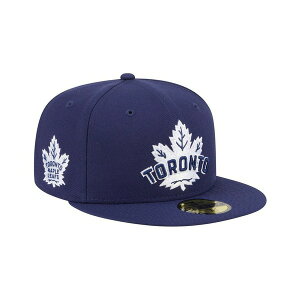 j[G Y Xq ANZT[ Men's Navy Toronto Maple Leaf's Deceptor 59FIFTY Fitted Hat Navy