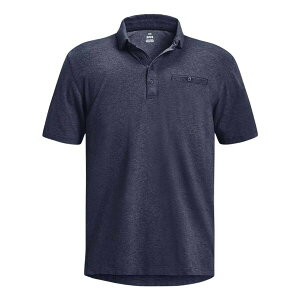 Under Armour A_[A[}[ Y Xj[J[ yUnder Armour Luxe Heather Polo Shirt 'Dark Blue' 1377363-410z TCY US_M_M