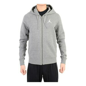 Air Jordan W[_ Y Xj[J[ yAir Jordan Sports hooded Long Sleeves Zipper Logo Jacket Gray 823065-091z TCY US_M_XXL