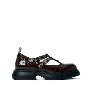 �K�j�[ ���f�B�[�X �X���b�|���E���[�t�@�[ �V���[�Y Butterfly crocodile-effect buckle loafers Brown