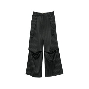 �A�j�G�o�C ���f�B�[�X �J�W���A���p���c �{�g���X Pinstripe-pattern draped trousers Black