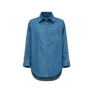 �X���[�����t�B���b�v���� ���f�B�[�X �V���c �g�b�v�X Oversized chambray shirt Blue