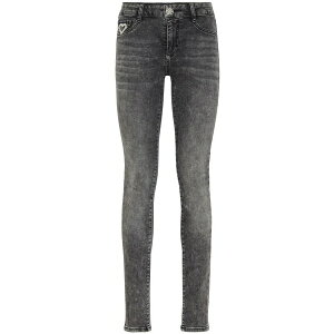 �t�B���b�v�v���C�� ���f�B�[�X �f�j���p���c �{�g���X Heart-plaque skinny-cut jeans Grey