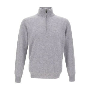 �J���O�� �����Y �j�b�g&�Z�[�^�[ �A�E�^�[ Half-zip high-neck sweater Grey