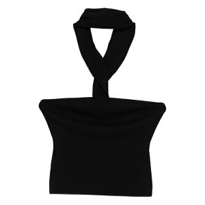 �J���g�K�C�A ���f�B�[�X �J�b�g�\�[ �g�b�v�X Halterneck ribbed top Black