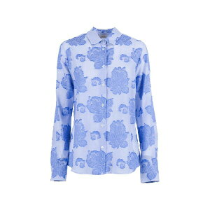 �}�b�U���b�� ���f�B�[�X �V���c �g�b�v�X Damask-pattern striped shirt Blue