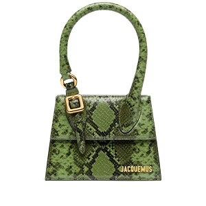 �W���N�G���X ���f�B�[�X �n���h�o�b�O �o�b�O Le chiquito snakeskin-effect mini bag Green
