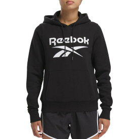 リーボック レディース パーカー・スウェットシャツ アウター Reebok Women's Identity Big Logo Fleece Hoodie Black