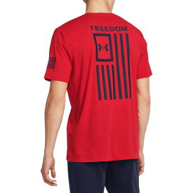 アンダーアーマー メンズ シャツ トップス Under Armour Men's New Freedom Flag Graphic T-Shirt Red/Midnight Navy