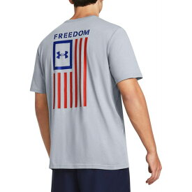 アンダーアーマー メンズ シャツ トップス Under Armour Men's New Freedom Flag Graphic T-Shirt Steel Med Htr/Red/Royal