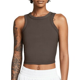 ナイキ レディース シャツ トップス Nike Women's One Fitted Dri-FIT Cropped Tank Top Baroque Brown