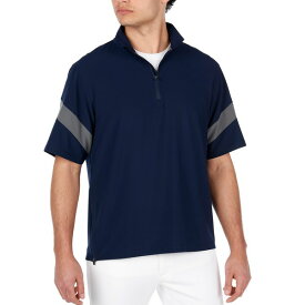 ミズノ レディース ランニング スポーツ Mizuno Men's Hitting Jacket 1/4 Zip Short Sleeve Pullover Navy Shade