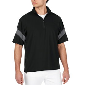 ミズノ レディース ランニング スポーツ Mizuno Men's Hitting Jacket 1/4 Zip Short Sleeve Pullover Black Shade