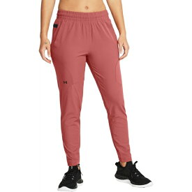 アンダーアーマー レディース カジュアルパンツ ボトムス Under Armour Women's Unstoppable Hybrid Pants Sedona Red