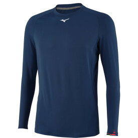 ミズノ レディース ランニング スポーツ Mizuno Men's Long Sleeve Compression Top Navy