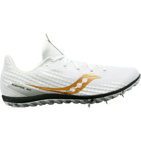 サッカニー メンズ 陸上 スポーツ Saucony Men's Havok XC 3 Spike Cross Country Shoes White/Gold