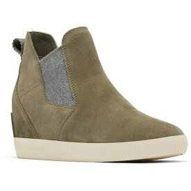 ソレル レディース スニーカー シューズ SOREL Women's Out N About Slip-On Wedge II Stone Green/Bleached Ceramic