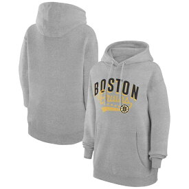 カールバンクス レディース パーカー・スウェットシャツ アウター Boston Bruins G III 4Her by Carl Banks Women's Filigree Logo Pullover Hoodie Gray