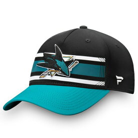 ファナティクス メンズ 帽子 アクセサリー San Jose Sharks Fanatics Branded Iconic Alpha Adjustable Hat Black/Teal