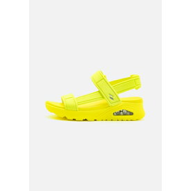スケッチャーズ スポーツ レディース サンダル シューズ UNO - Platform sandals - neon yellow