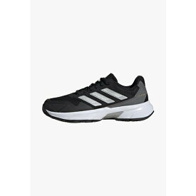 アディダス レディース フィットネス スポーツ COURTJAM CONTROL 3 TENNIS - Training shoe - core black silver metallic grey four
