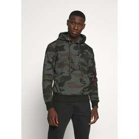 アルファインダストリーズ メンズ パーカー・スウェットシャツ アウター CAMO - Hoodie - black