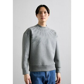 ニールバレット メンズ パーカー・スウェットシャツ アウター FAIRISLE THUNDERBOLT EASY - Sweatshirt - grey