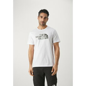 ノースフェイス メンズ バスケットボール スポーツ EASY TEE - Print T-shirt - white/black