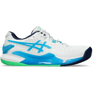 ASICS AVbNX Y Xj[J[ yASICS Gel-Resolution 9 Clay White Digital Aquaz TCY US_10(28.0cm) White/Digital Aqua