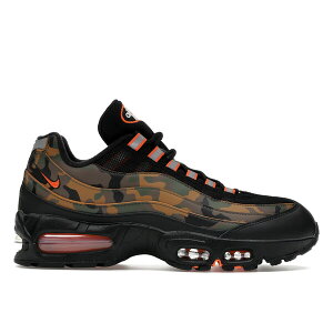Nike �i�C�L �����Y �X�j�[�J�[ �yNike Air Max 95 Safety Orange Camo�z �T�C�Y US_8.5(26.5cm) Black/Safety Orange/Metallic Silver/Golden Beige/Cargo Khaki