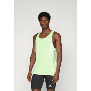 �A�f�B�_�X �����Y T�V���c �g�b�v�X ADIZERO SINGLET - Top - lime burst