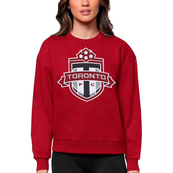 アンティグア レディース パーカー・スウェットシャツ アウター Toronto FC Antigua Women's Team Logo  Victory Pullover Sweatshirt Red トップス