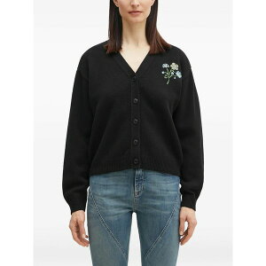 �P���]�[ ���f�B�[�X �J�[�f�B�K�� �A�E�^�[ Floral-embroidered cardigan Black