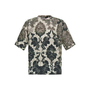 ���x���g�J���@�� �����Y T�V���c �g�b�v�X Broccato print t-shirt Black