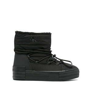 �J���o���N���C�� ���f�B�[�X �u�[�c �V���[�Y Drawstring platform ankle boots Black