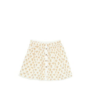 �}�[�W�� ���f�B�[�X �X�J�[�g �{�g���X Floral button a-line mini skirt Neutrals