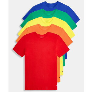 g~[ qtBK[ Y Vc gbvX Men's Cotton Classic Crewneck T-Shirts, Pack of 5 Assorted Primaries