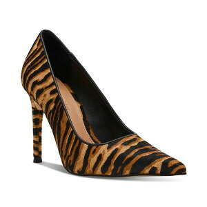 XeB[u }f fB[X pvX V[Y Women's Reya Pointed-Toe Pumps Tan Zebra Haircalf