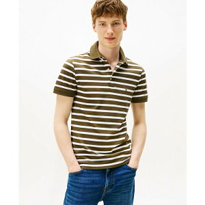 g~[ qtBK[ Y Vc gbvX Men's 1985 Slim Fit Polo Shirt Army Green / White