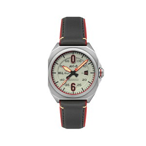 ABGCg Y rv ANZT[ Men's Bell X-1 Machbuster Automatic Gray Rubber and Leather Strap Watch, 41mm Lt. Gray