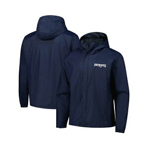 _ubN Y WPbgu] AE^[ Men's Navy New England Patriots Tropic Waterproof Packable Full-Zip Hoodie Jacket Navy