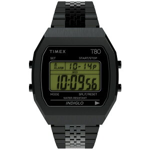 ^CbNX Y rv ANZT[ Men's Quartz Digital Black Stainless Steel Watch, 36mm Black