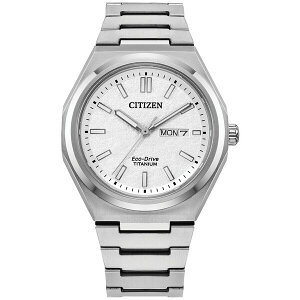 �V�`�Y�� �����Y �r���v �A�N�Z�T���[ Eco-Drive Men's Zenshin Silver-Tone Super Titanium Bracelet Watch 40mm Silver-tone