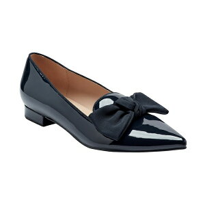 oh[m fB[X Xb|E[t@[ V[Y Women's Auggie Bow Pointed Toe Tailored Loafers Navy Patent
