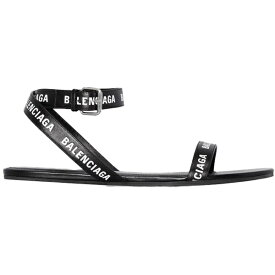 Balenciaga バレンシアガ メンズ スニーカー 【Balenciaga Black Logo Print Sandals】 サイズ EU_37(22.0cm) Black Leather