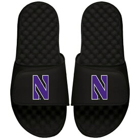 アイスライド メンズ サンダル シューズ Northwestern Wildcats ISlide Primary Logo Slide Sandals Black
