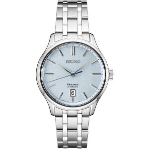 �Z�C�R�[ ���f�B�[�X �r���v �A�N�Z�T���[ Men's Automatic Presage Stainless Steel Bracelet Watch 42mm Light Blue